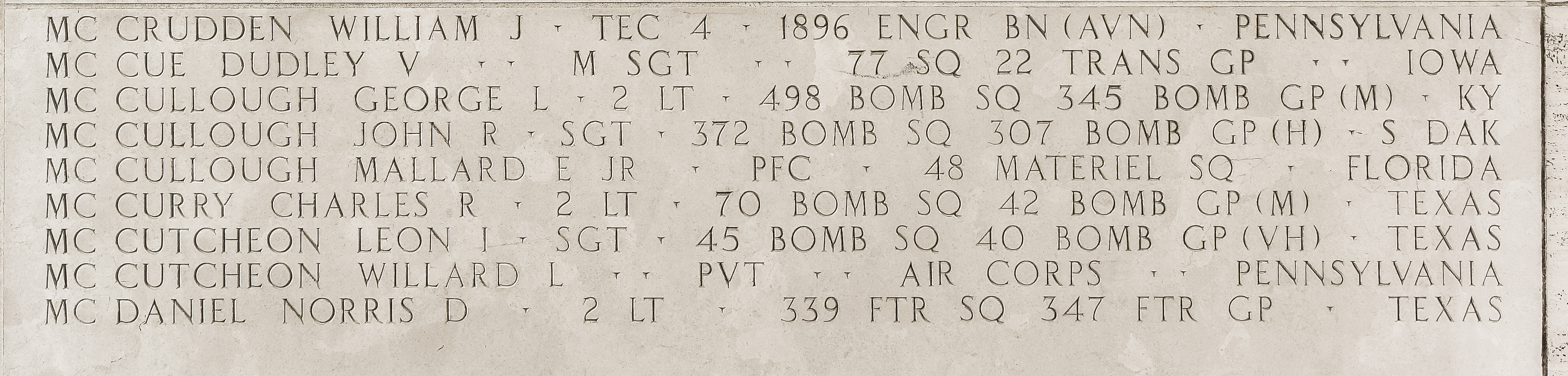 Mallard E. McCullough, Private First Class